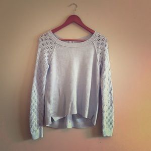 Loft Blue Button Back Sweater